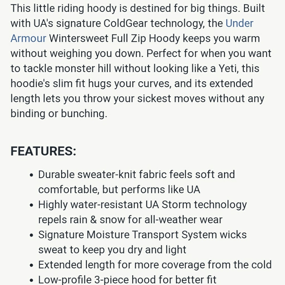 Under Armour Wintersweet Riding Hoody - Picture 8 of 8